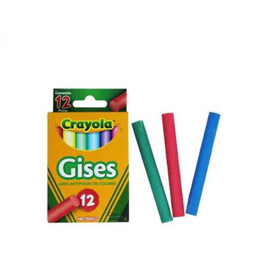 Gis Crayola, 12 Gises, Colores Surtidos, (1 Caja)