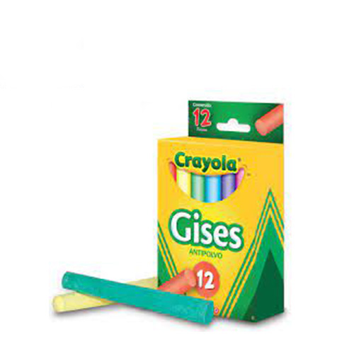 Gis Crayola, 12 Gises, Colores Surtidos, (1 Caja)