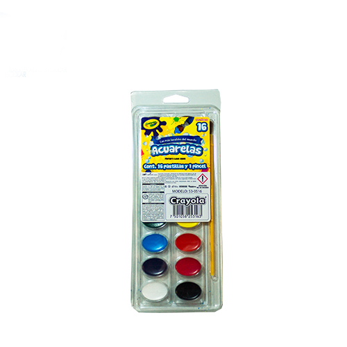 Acuarela Marca Crayola C/16 Colores (1 Pieza)