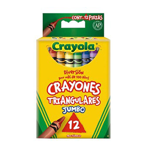 Crayon Crayola Jumbo Triangular, Con 12, (1 Pieza)