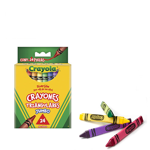 Crayon Crayola Jumbo Triangular, Con 24, (1 Pieza)
