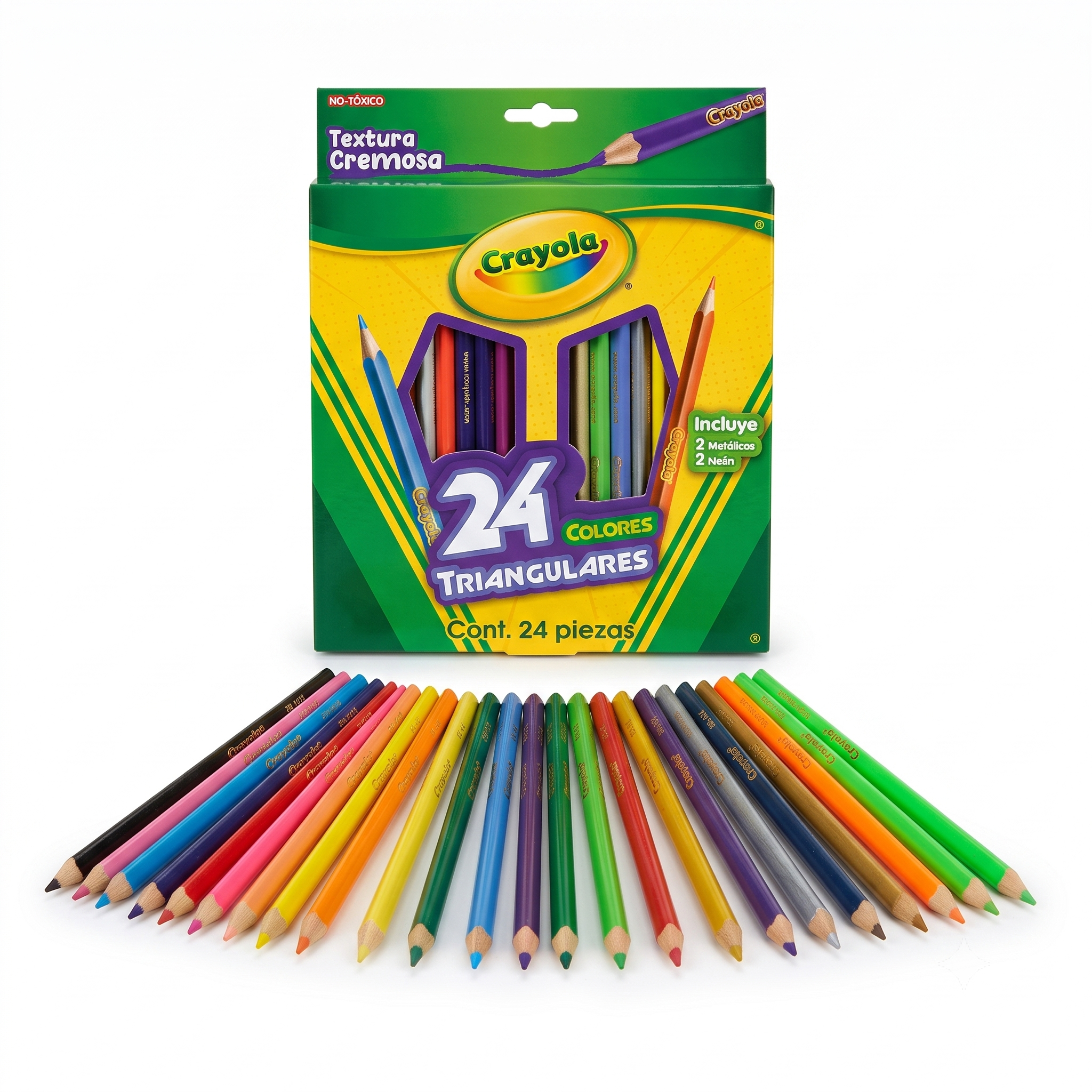 Lápices de Colores Crayola Triangulares C24 Piezas Modelo 684424
