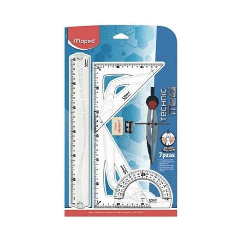Juego De Geometría Maped Technic Metal, C/Compas De Precisión, (1 Pieza)