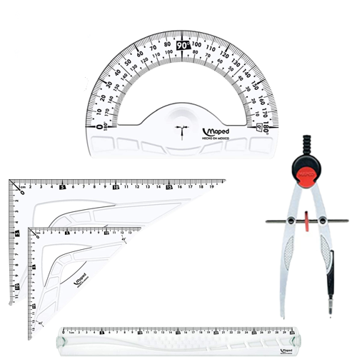 Juego De Geometría Maped Technic Metal, C/Compas De Precisión, (1 Pieza)