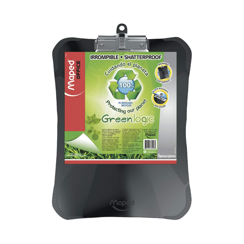 Tabla con Clip Maped Tamaño Carta Greenlogic Negra 35026