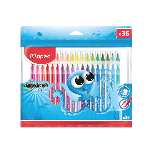 Rotuladores Maped Color Peps Ocean,36 Piezas,(1 Caja)