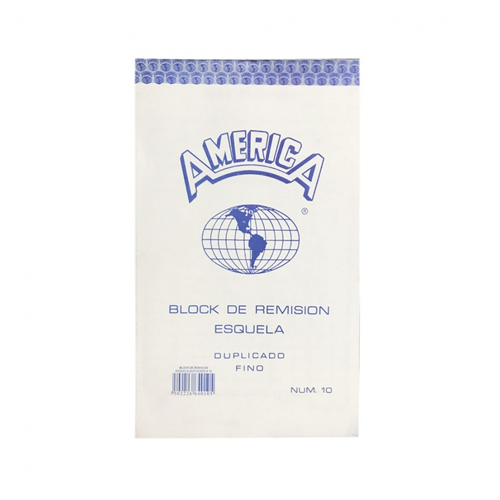 Block América Remisión Tamaño Esquela Duplicado