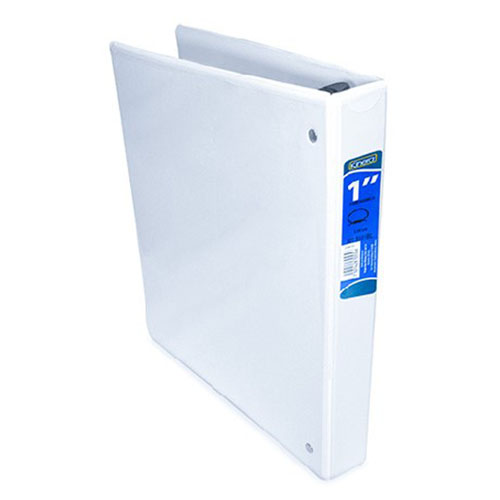 Carpeta Kinera Classic, Arillo "O", 1 Pulgadas, Blanca, (1 Pieza)