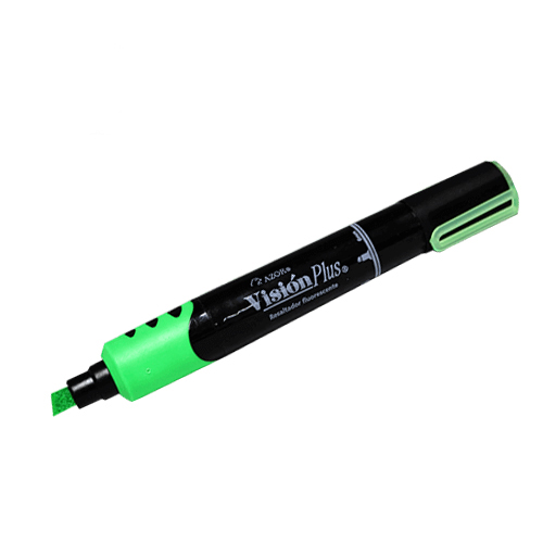Marcador Fluorescence Vision Plus, Color Verde, (1 Pieza)