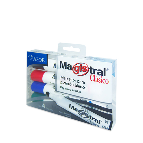 Marcador Magistral, Para Pintarron, Colores Surtidos, (1 Paquete)