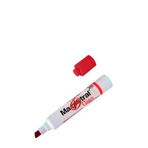 Marcador Magistral, Barril Rojo, Para Pintarron, Color Rojo, (1 Pieza)
