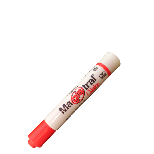 Marcador Magistral, Barril Rojo, Para Pintarron, Color Rojo, (1 Pieza)