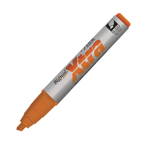 Marcador Permanente Signal Xtra Punta Cincel Naranja (1 Pieza)