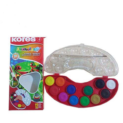 Acuarela Marca Kores C/12 Pastillas (1 Pieza)
