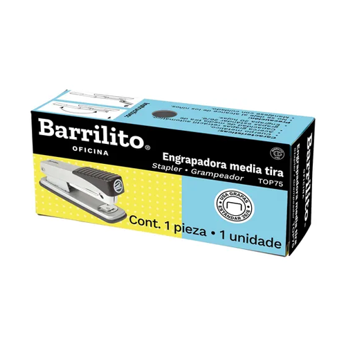 Engrapadora Barrilito TOP75 Metálica Mini