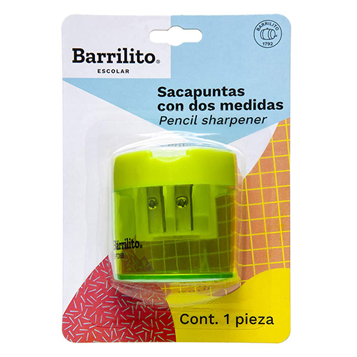 Sacapuntas Barrilito, Doble Deposito, (1 Pieza)

