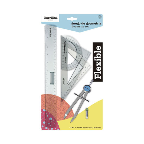 Juego De Geometría Barrilito Flexible, G-Flex, (1 Pieza)