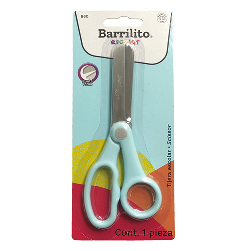 Tijera Barrilito Escolar, B60, (1 Pieza)