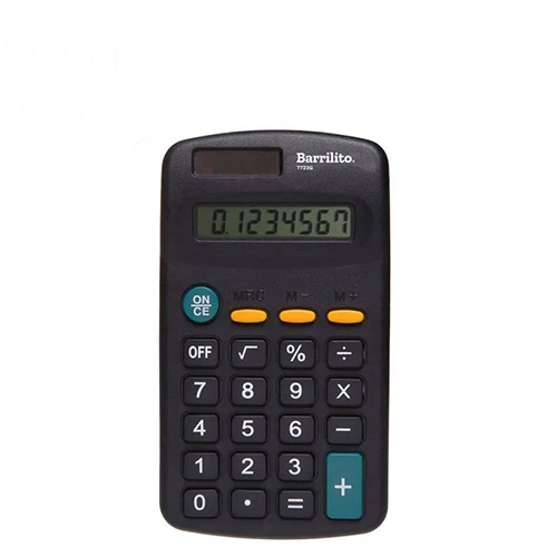 Calculadora Barrilito De Bolsillo, 8 Digitos, Modelo 7723G, (1 Pieza)