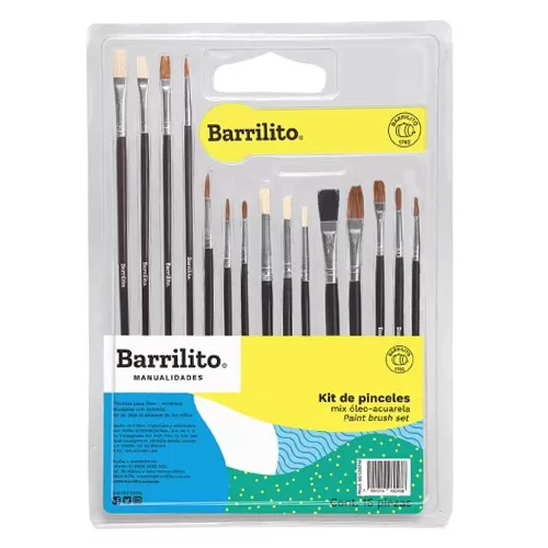 Pincel Barrilito mix oleo-acuarela, con 15, Modelo: 8043KPM