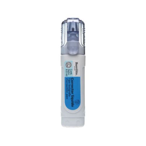 Corrector Barrilito, Tipo Pluma, 8 ML, (1 Pieza)