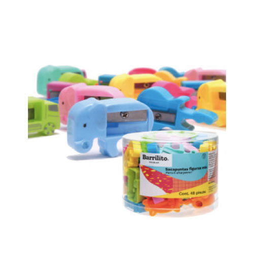 Sacapuntas Barrilito Mix Figuras, (1 Pieza)