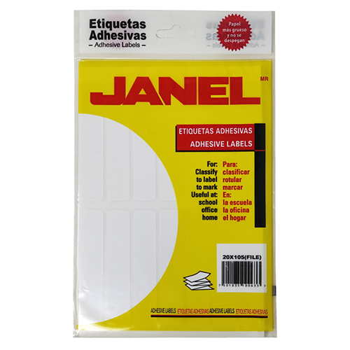 Etiqueta Janel, #20, File.