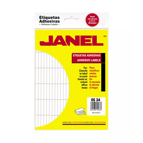 Etiqueta Janel #21 (0.5 x 3.4 pulgadas)