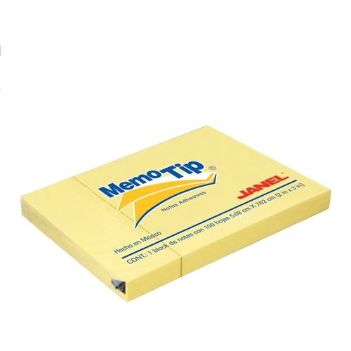Notas Adhesivas, Janel, 2x3, Amarillo, (1 Pieza)