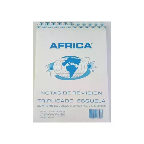 Block África De Remisión Esquela Duplicado Con Pagaré