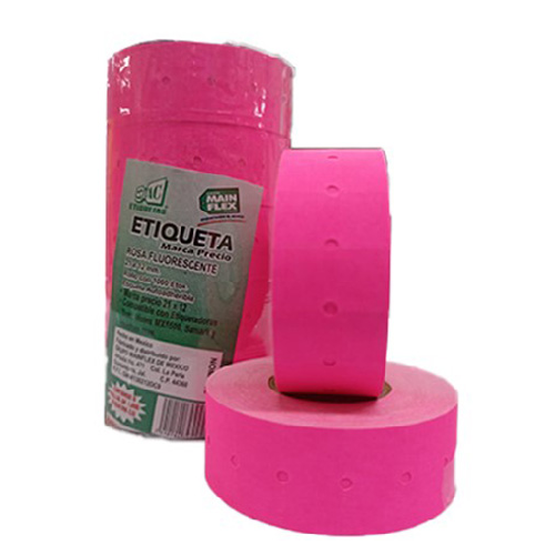 Etiqueta GS-8 Rollo con 1000 Piezas 21x12 mm Fluorescente Rosa