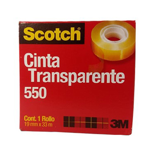 Cinta Scotch Celofán, 3M, 19 mm x 33 m, (1 Pieza)