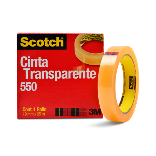 Cinta Scotch Celofán 3M T-550 19 mm x 65 m
