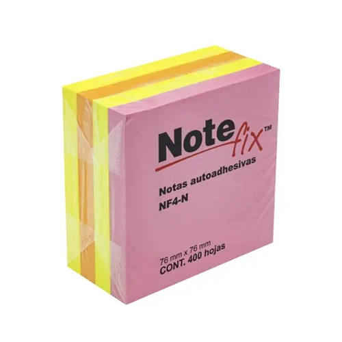 Cubo De Notas Adhesivas Neon Note Fix NF4-N, 3