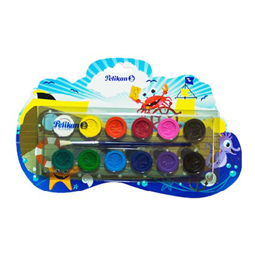 Acuarela Pelikan Escolar C/12 Colores (1 Pieza)