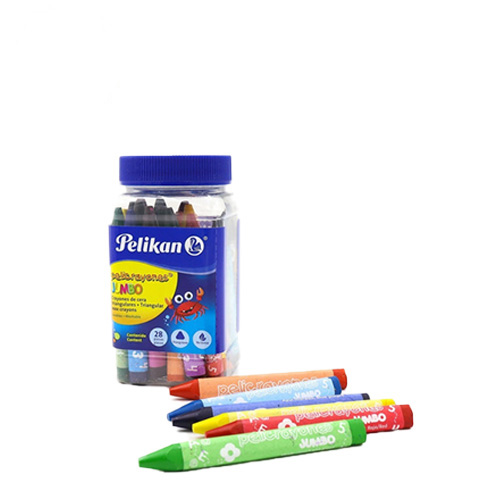 Crayon Pelikan Jumbo Triangular, Con 28, (1 Frasco)