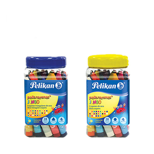 Crayon Pelikan Jumbo Triangular, Con 28, (1 Frasco)
