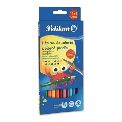 Colores Pelikan C/12 Triangulares (1 Caja)
