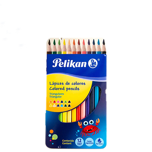 Colores Pelikan C/12 Triangulares (1 Caja)