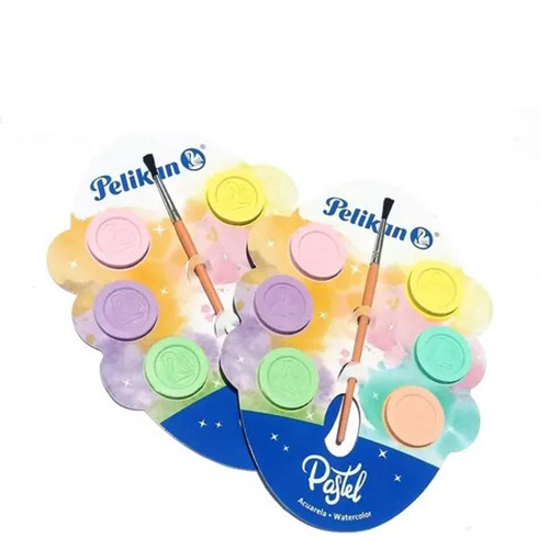 Acuarela Pelikan Infantil C/6 Colores Pastel (1 Pieza)