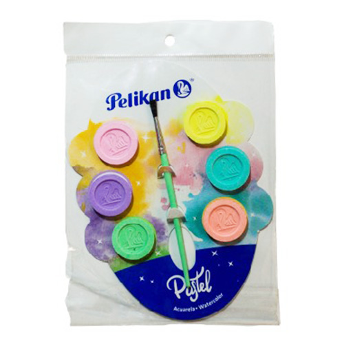 Acuarela Pelikan Infantil C/6 Colores Pastel (1 Pieza)