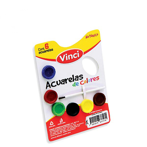 Acuarela Marca Vinci C/6 Pastillas (1 Pieza)