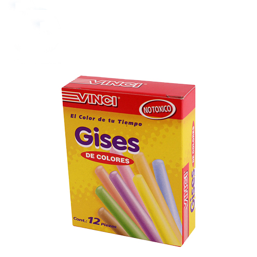Gis Vinci, 12 Gises, Colores Diversos, (1 Caja)