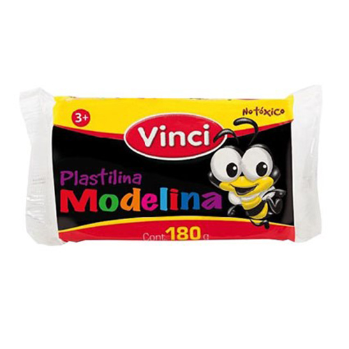 Plastilina Vinci, 180 Gramos, Negro,(1 Barra)
