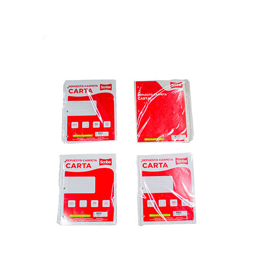 Repuesto Scribe Carpeta Tamaño Carta 100 Hojas Dibujo 1 Pieza