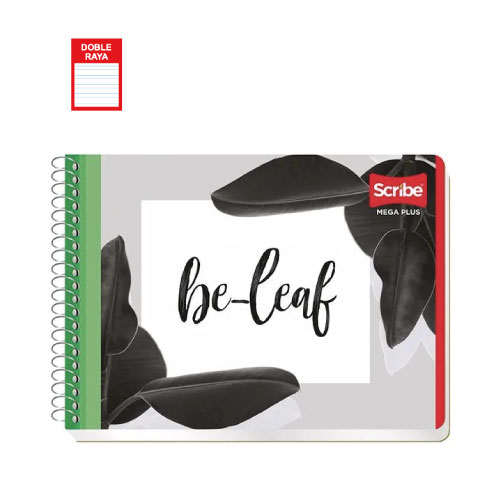 Cuaderno Scribe, Forma Italiana, c/100H, Doble Raya