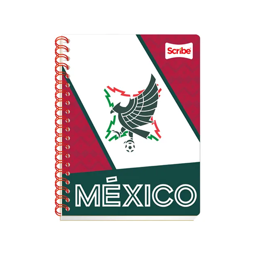 Cuaderno Scribe Selección Mexicana 5673 Profesional 100 Hojas Cuadro 7 mm