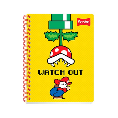 Cuaderno Scribe 7420 Prof. 100 Hojas, Raya, Mario Bros