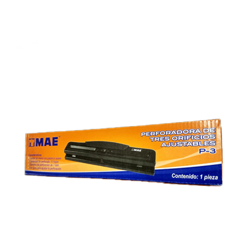 Perforadora MAE, 3 Orificios, Ajustable, Mod. P3, (1 Pieza)