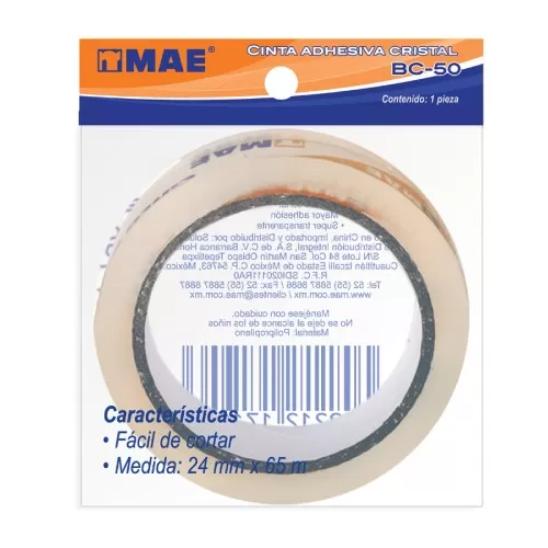 Cinta Mae Cristal BC-50 24 mm x 65 m